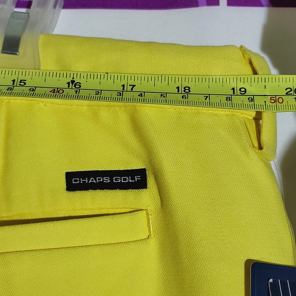 Chaps Golf 78 Canary Yellow Men's Shorts - Size 38 - Picture 14 of 17